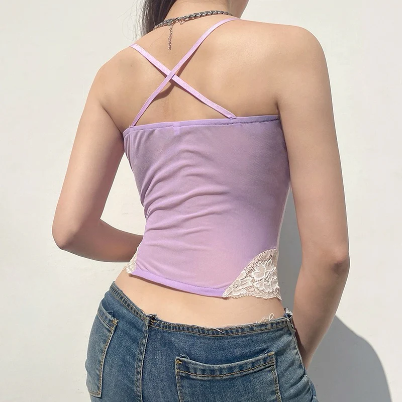 Purple lace camisole HA2444 - Image 3