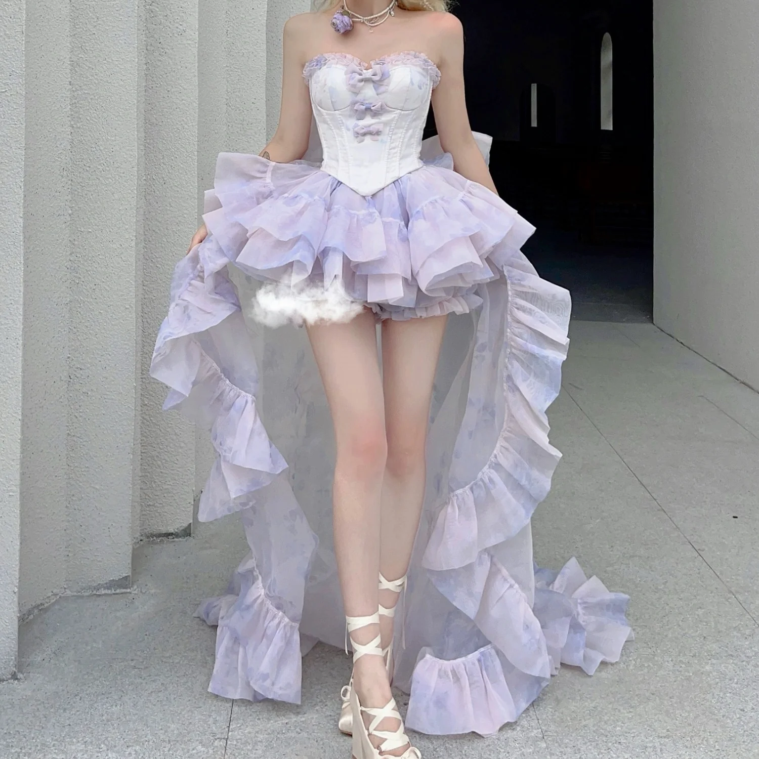 Purple princess dress HA2543 - Image 2