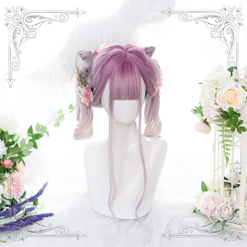 Purple rhyme big curly gradient long curly hair  HA0466 - Image 3