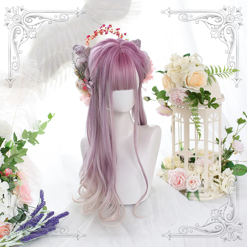 Purple rhyme big curly gradient long curly hair  HA0466 - Image 4