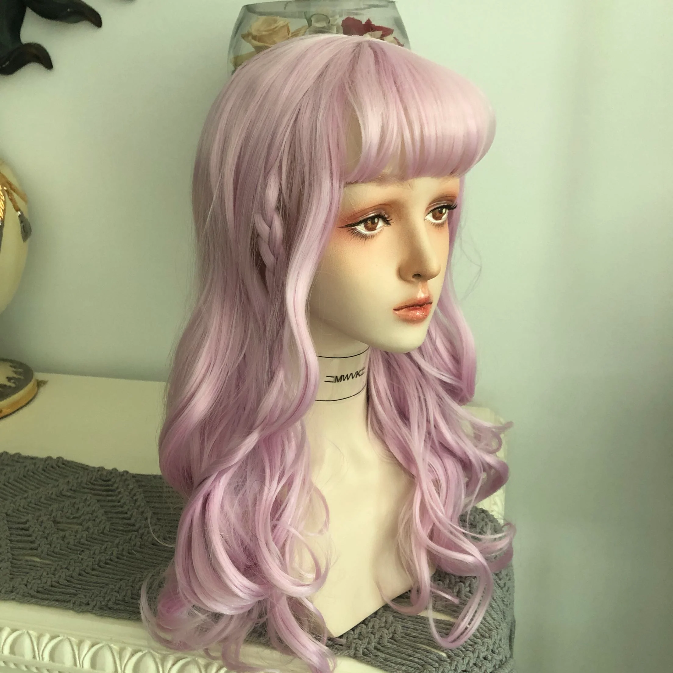 Pink curly hair HA1055 - Image 4