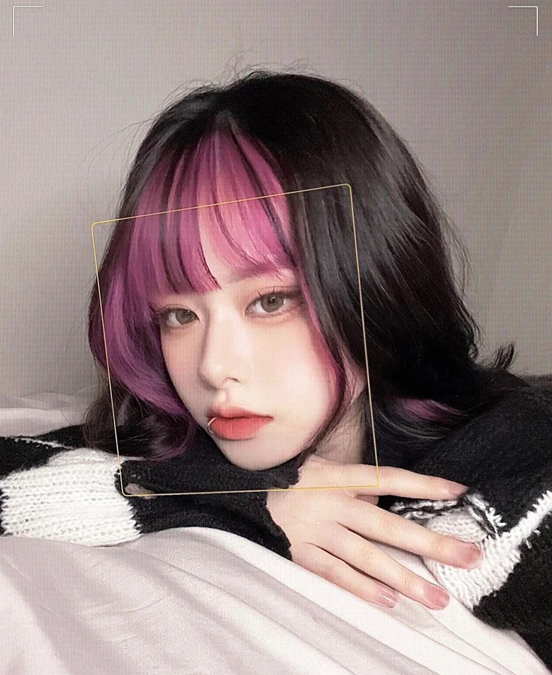 Pink Black Gradient Wig    HA0582 - Image 3