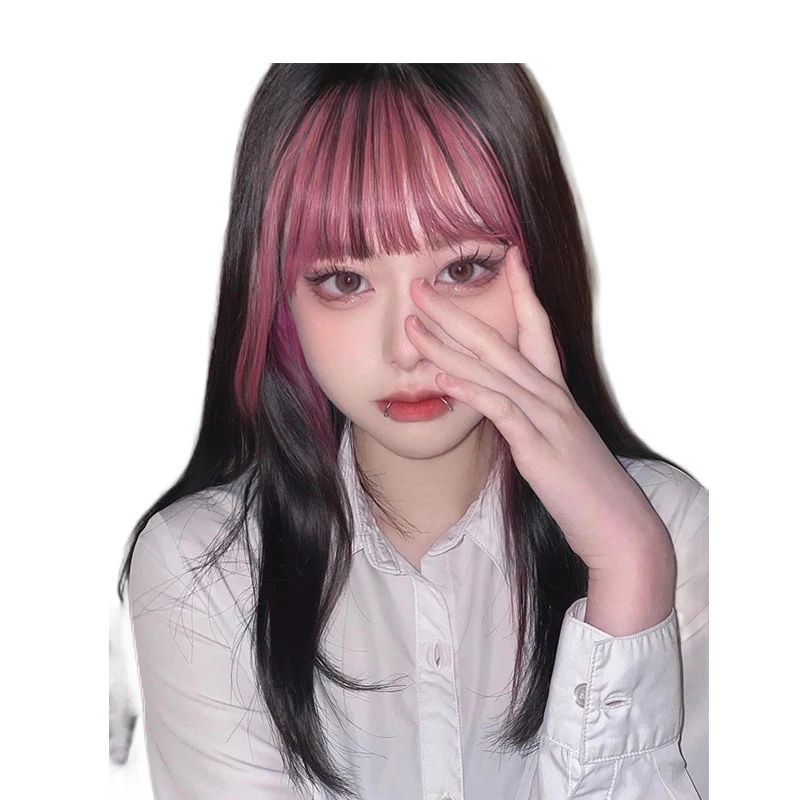 Pink Black Gradient Wig    HA0582 - Image 4