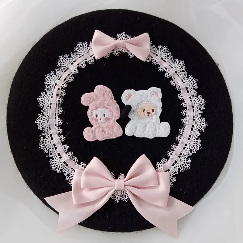 Rabbit bear autumn winter beret  HA1393 - Image 2