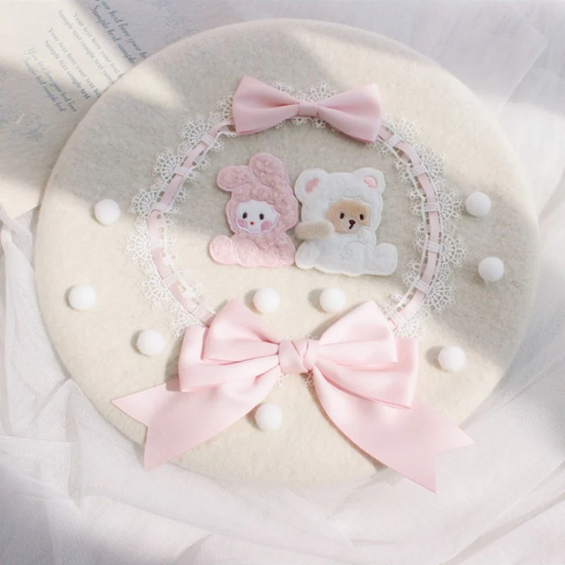 Rabbit bear autumn winter beret  HA1393 - Image 3