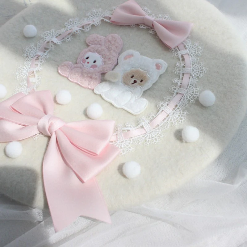 Rabbit bear autumn winter beret  HA1393 - Image 4