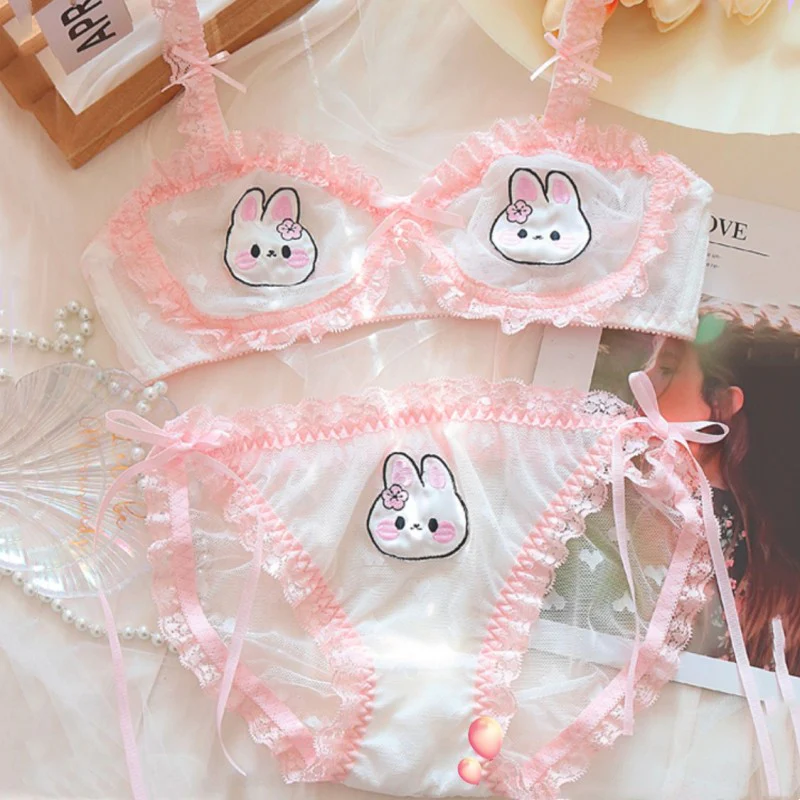 Rabbit Embroidered Lingerie Set   HA2105 - Image 7