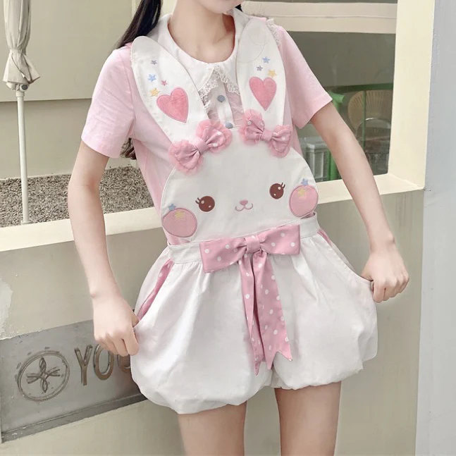 Rabbit overalls shorts HA0913 - Image 3