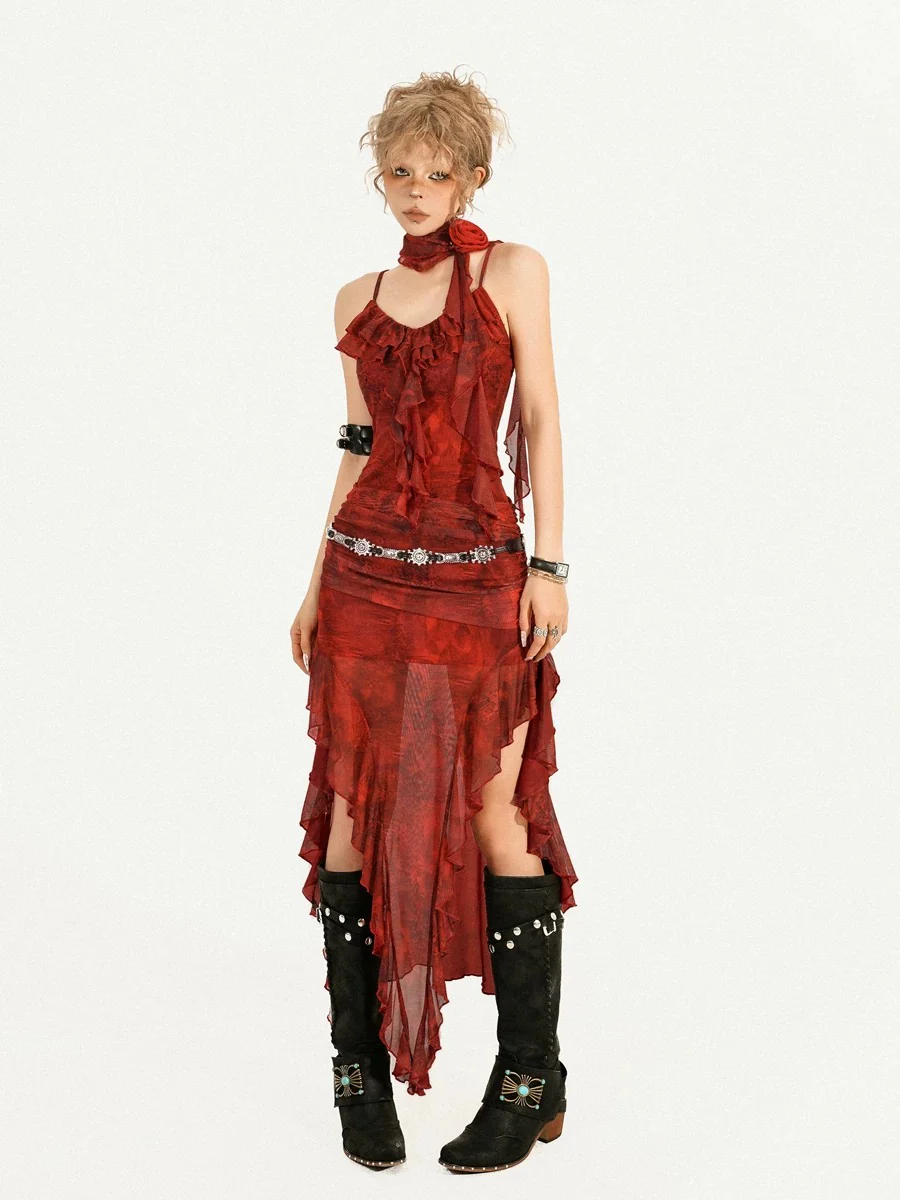 Red Flame Dress HA29713 - Image 4