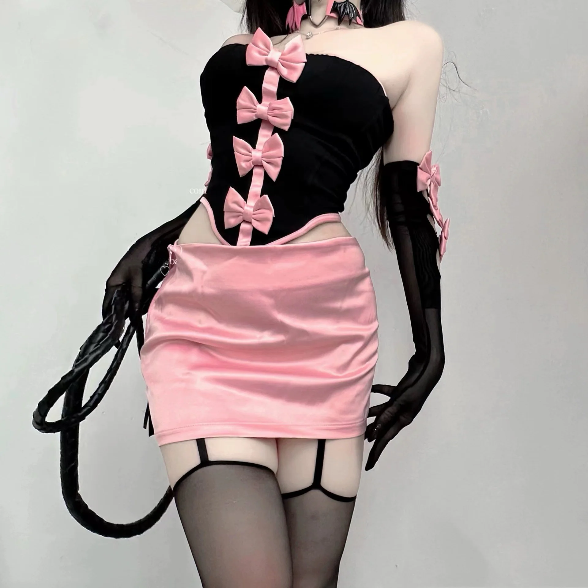Retro bow tie sweetheart suit HA2440 - Image 2