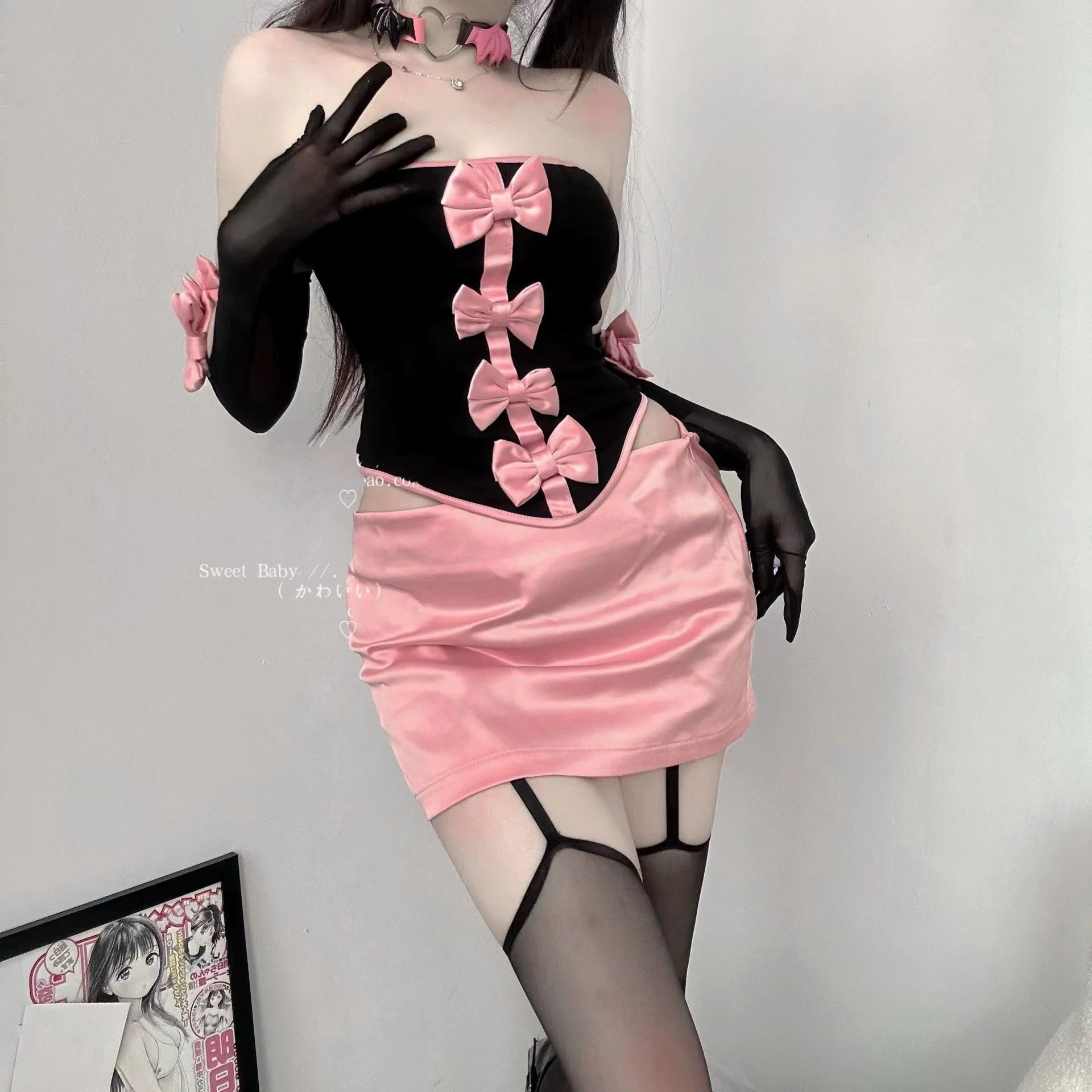 Retro bow tie sweetheart suit HA2440 - Image 4