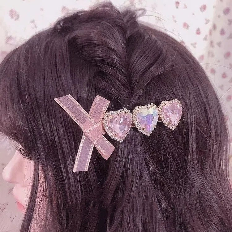 rhinestone bow headdress hairpin  HA1474 - Image 3