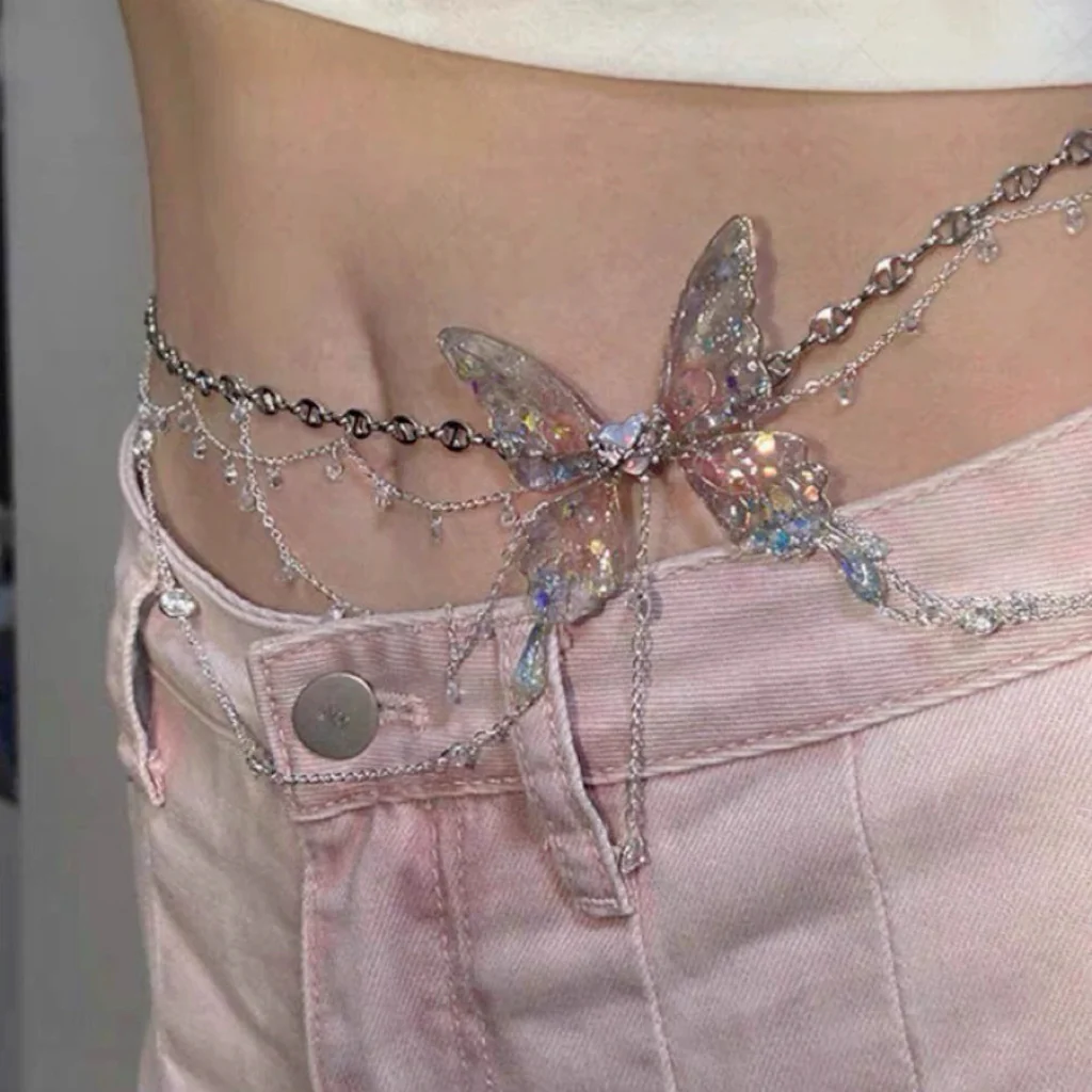 Rhinestone bow waist chain HA2519 - Image 2