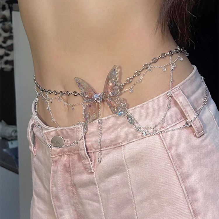 Rhinestone bow waist chain HA2519 - Image 3
