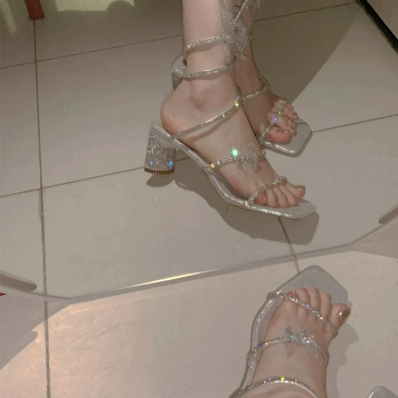 Rhinestone bow wrap pumps  HA1898 - Image 3