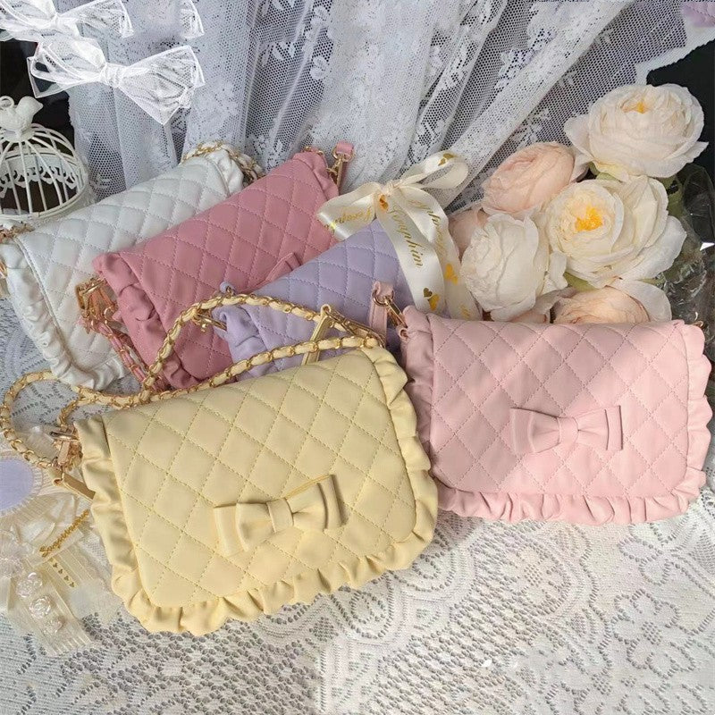 Rhombus Solid Color Chain Shoulder Bag  HA1659 - Image 7