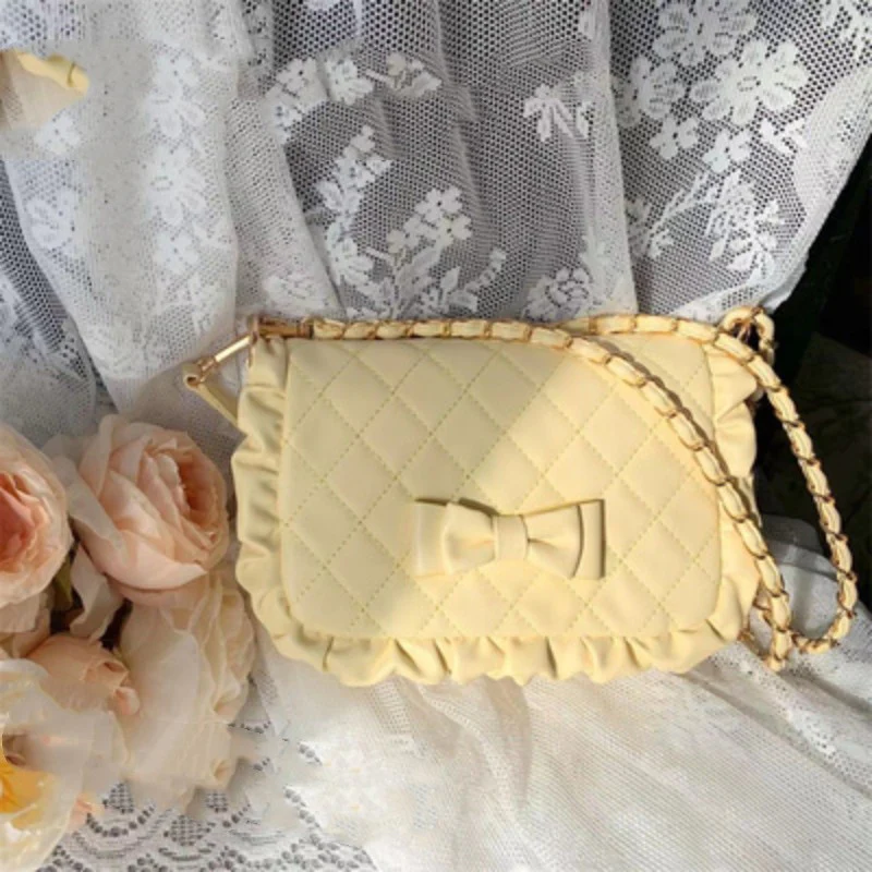Rhombus Solid Color Chain Shoulder Bag  HA1659 - Image 9