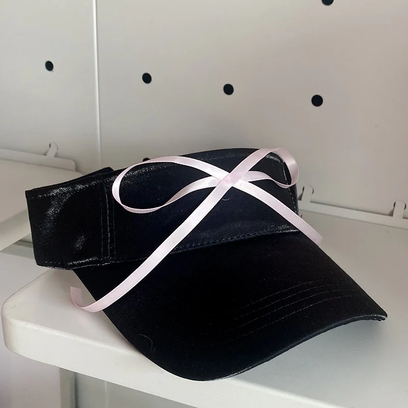 Ribbon beanie sun visor hat   HA1755 - Image 3