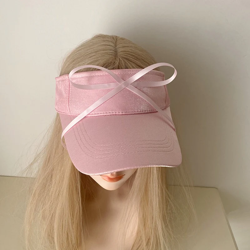Ribbon beanie sun visor hat   HA1755 - Image 4