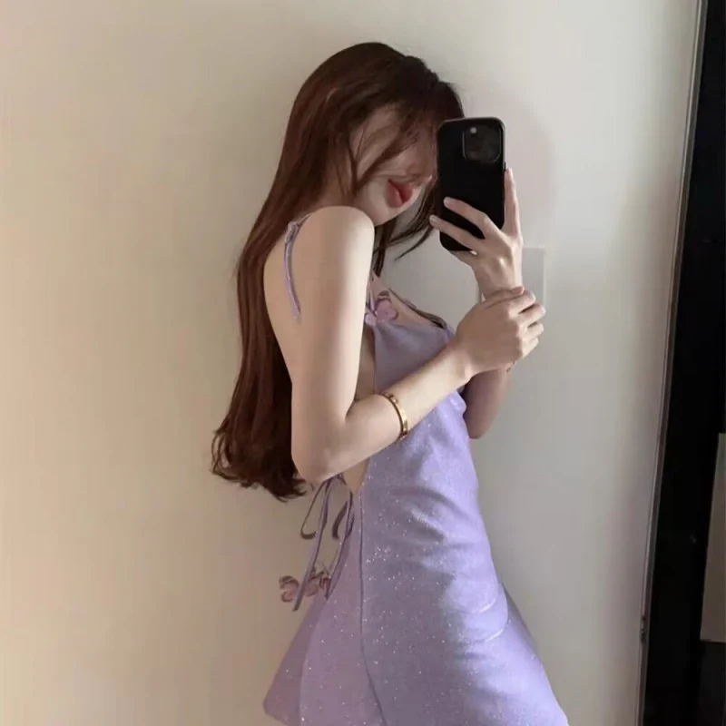 Ribbon Cross Backless Sling Dress  HA1876 - Image 3