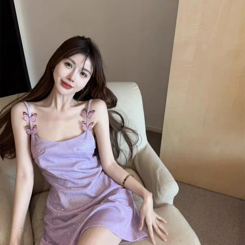 Ribbon Cross Backless Sling Dress  HA1876 - Image 4