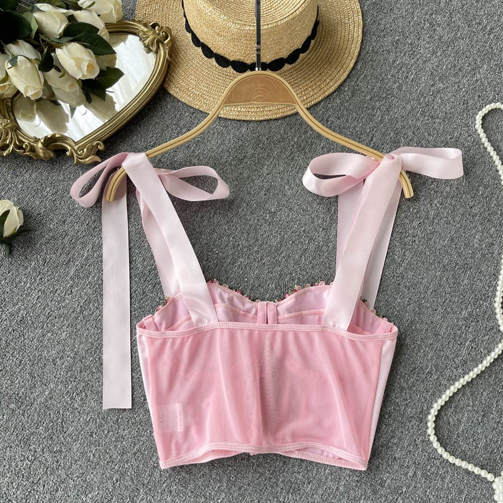 Ribbon hollow tube top suspenders HA1584 - Image 5