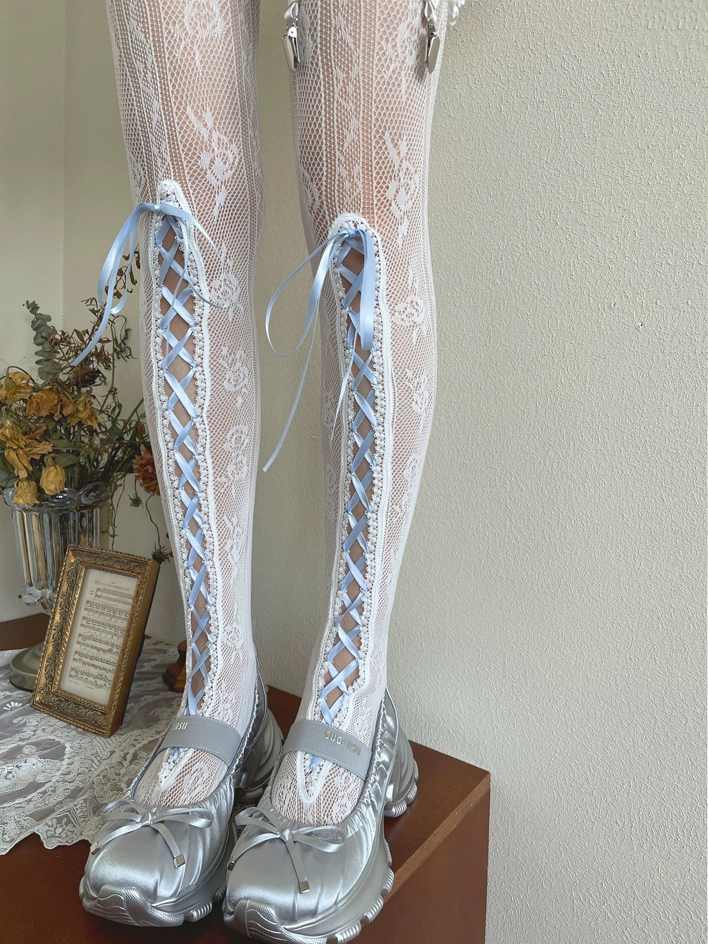 Ribbon lace socks HA29748 - Image 2