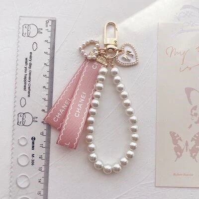 Ribbon Pearl Chain Keyring HA1569 - Image 7