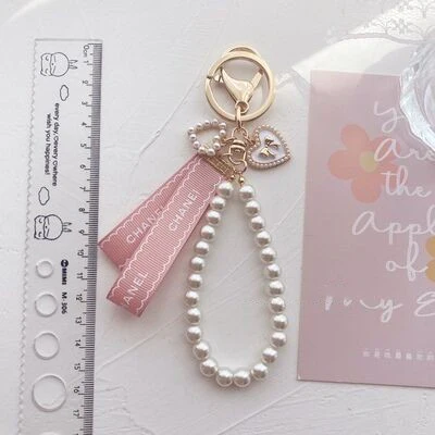 Ribbon Pearl Chain Keyring HA1569 - Image 8