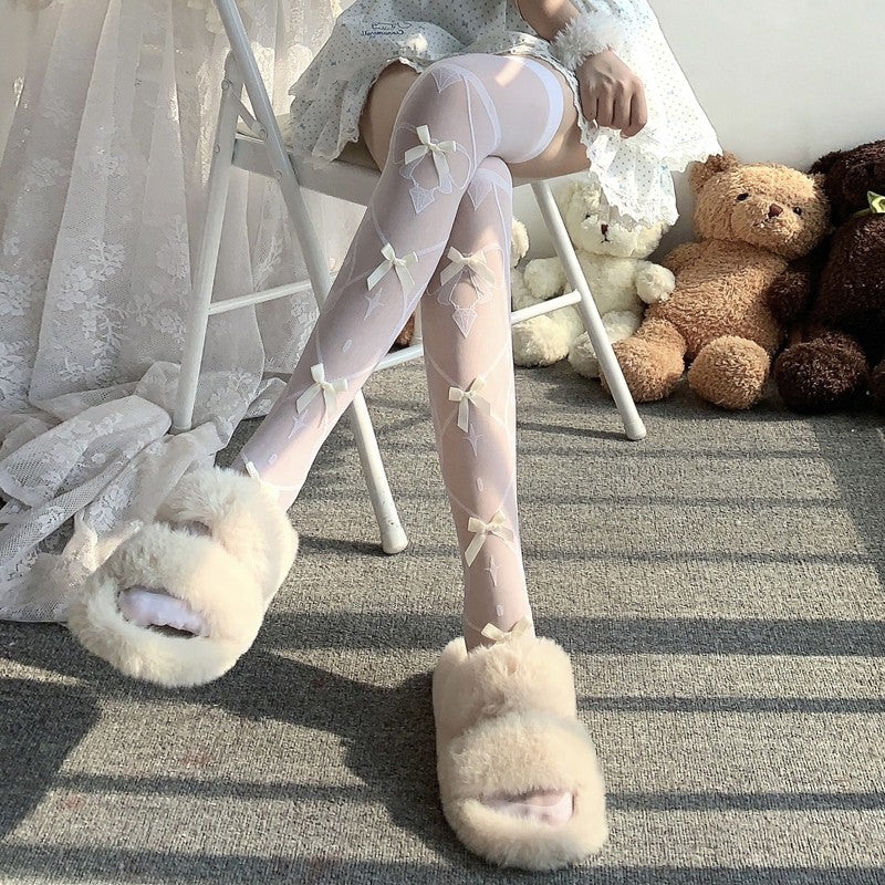 Ribbon stockings HA1717 - Image 4