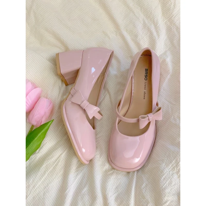 Round toe bow high heels   HA1856 - Image 3