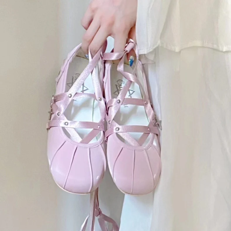 Round toe marie lace up shoes HA1586 - Image 2