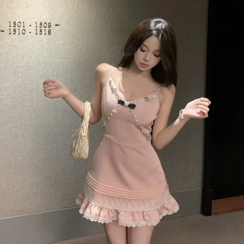 Satin Rhinestone Slip Dress   HA1974 - Image 6