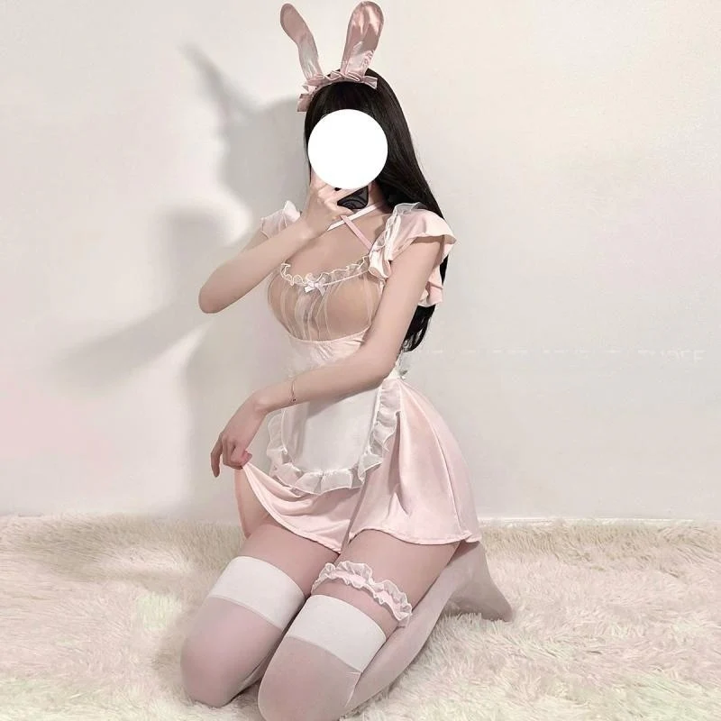 See-through Sweet Bunny Hollow Out Uniform   HA2185 - Image 4