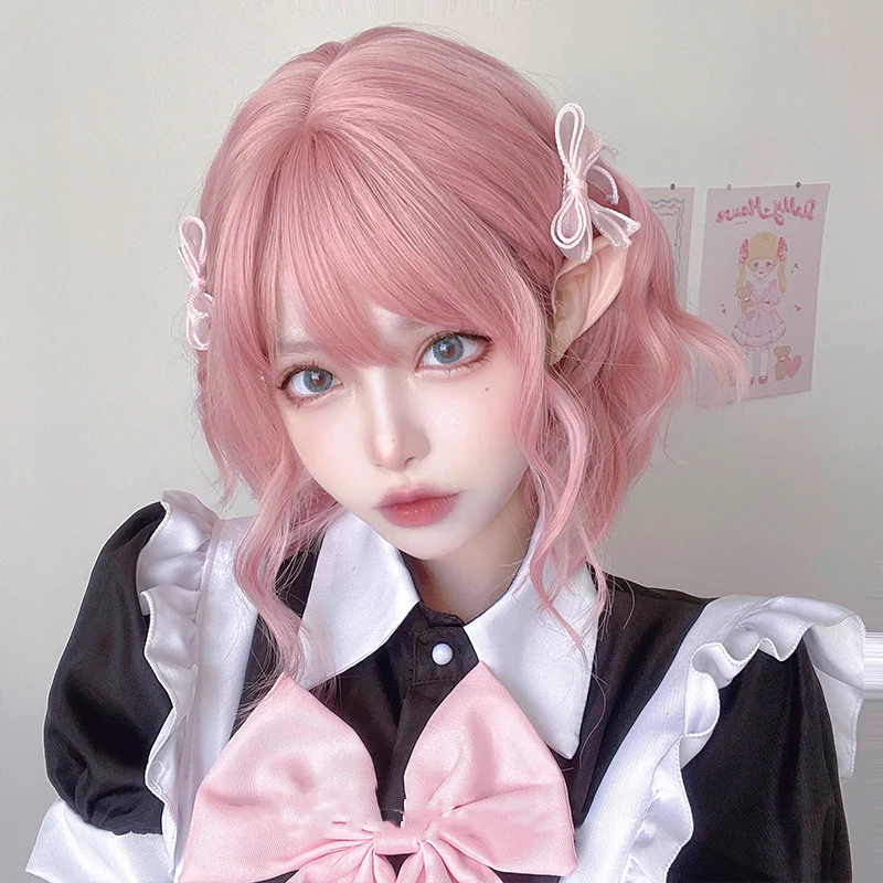 Short curly pink wig    HA0760 - Image 5