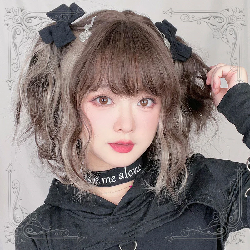 Short hair hanging ear highlight wig   HA0779 - Image 4