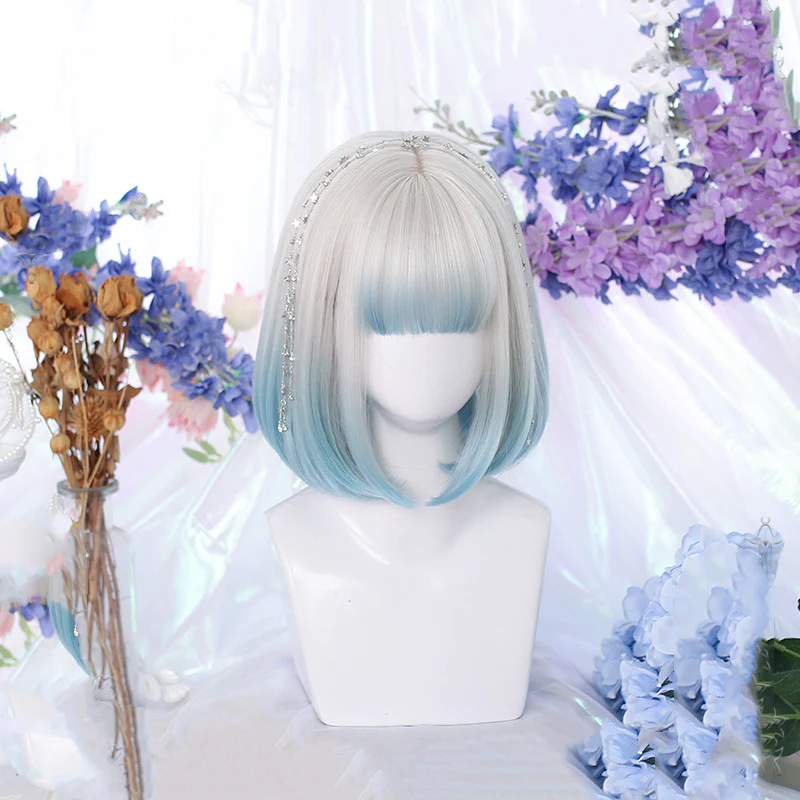 Short hair with natural inner button bob   HA1172 - Image 3