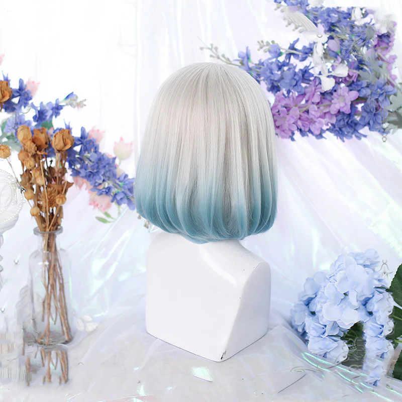 Short hair with natural inner button bob   HA1172 - Image 4