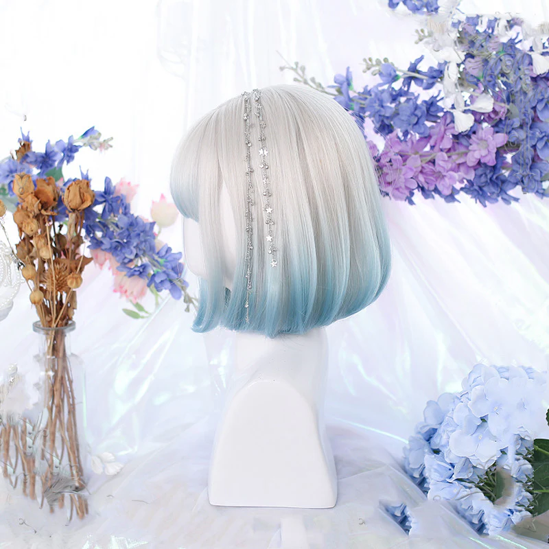 Short hair with natural inner button bob   HA1172 - Image 5
