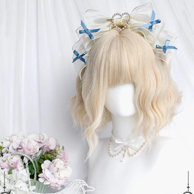 Short Platinum Wool Curly Wig  HA1694 - Image 5
