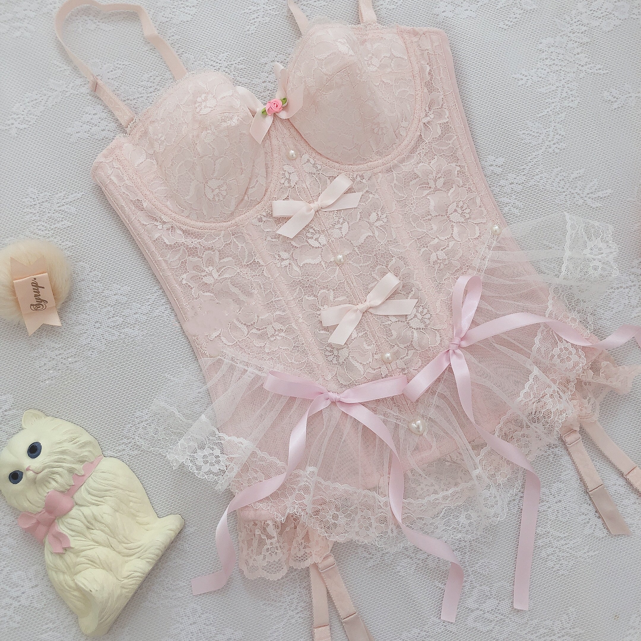 Pink lace top HA0624 - Image 5