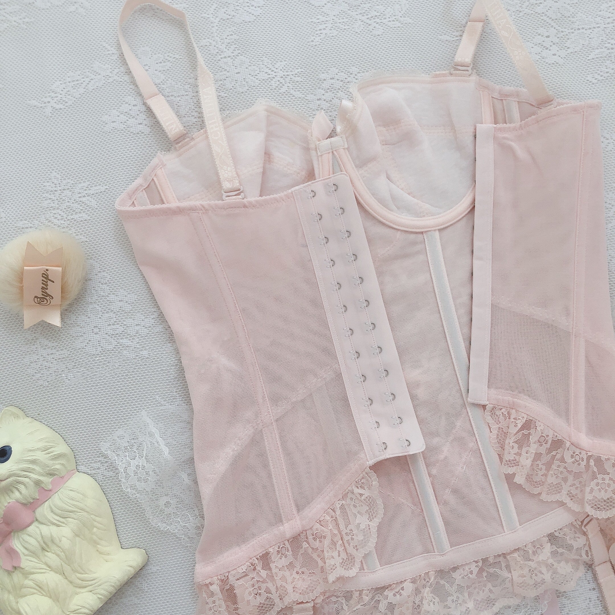 Pink lace top HA0624 - Image 8