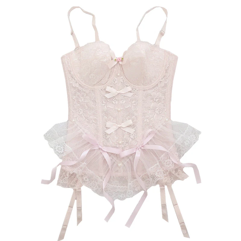 Pink lace top HA0624 - Image 9