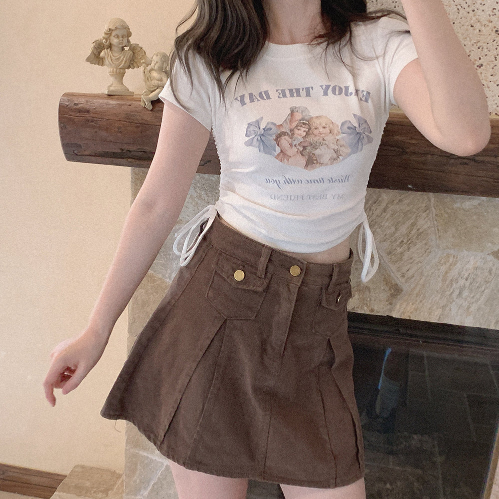 Slim fit drawstring short sleeve HA0915 - Image 3
