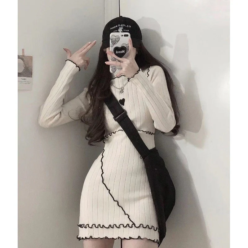 Slim fit knitted dress HA1522 - Image 3