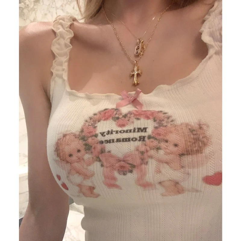 Slim Fit Sleeveless Printed Camisole   HA1887 - Image 5