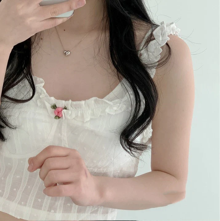 Slim flower vest  HA0563 - Image 3