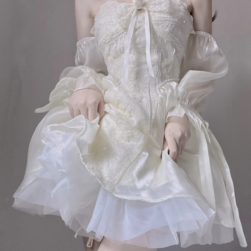 Slim sweet and spicy suspender dress   HA1605 - Image 4