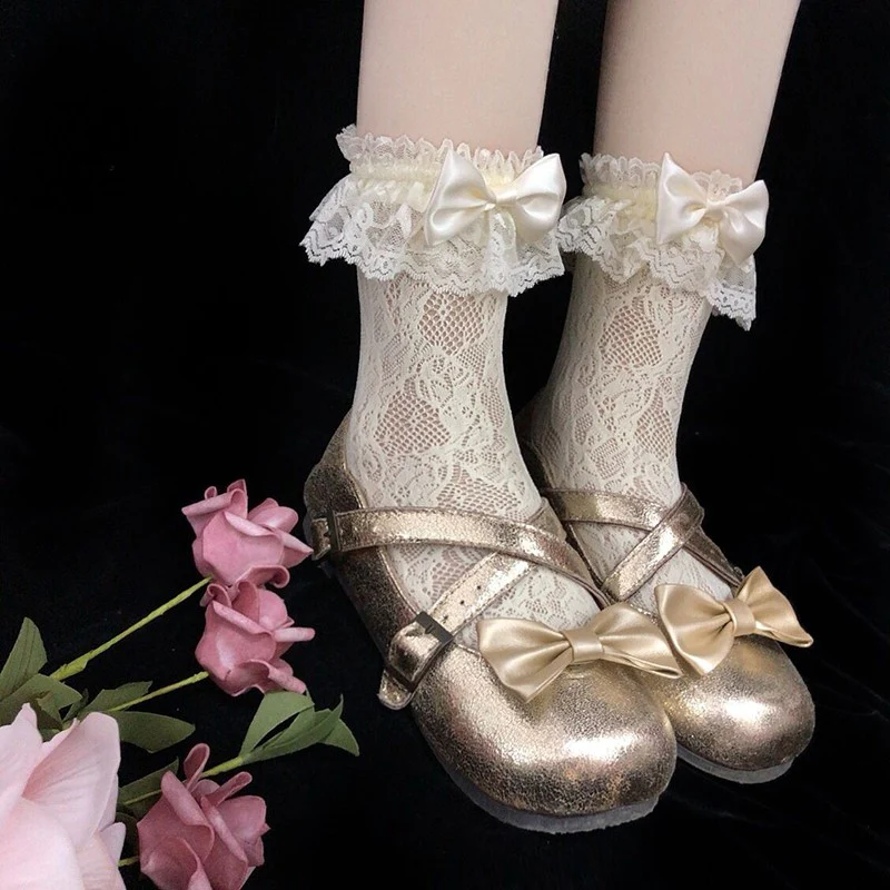 Soft girl lolita medium stockings   HA1503 - Image 4
