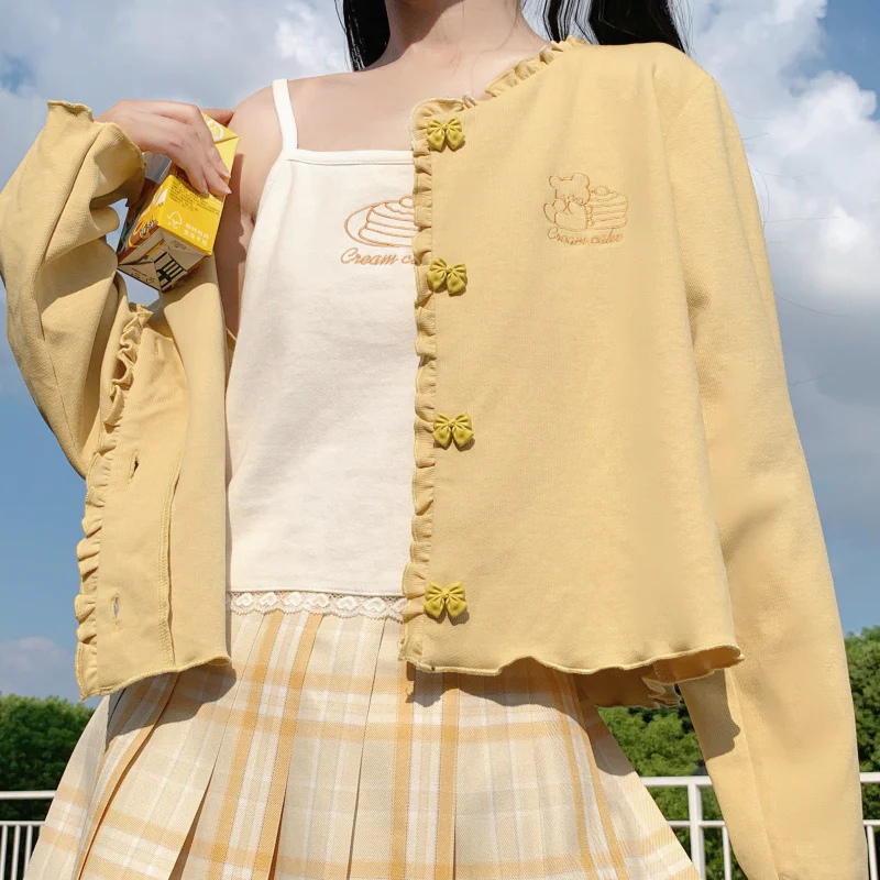 Soft Sling Floral Button Long Sleeve Cardigan Set HA0392 - Image 3